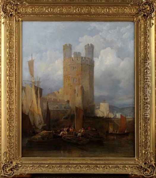 The Eagle Tower, Caernarvon Castle Oil Painting - Thomas Miles Richardson the Elder