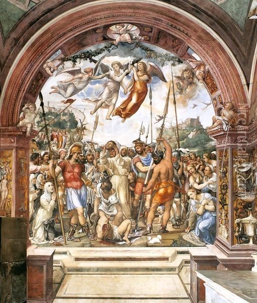 The Beheading of Niccol di Tuldo Oil Painting - Il Sodoma (Giovanni Antonio Bazzi)