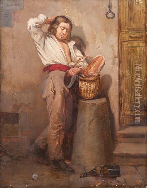 Il Garzone Del Panettiere Oil Painting - Alfred Alexandre Delauney