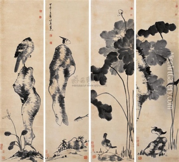 Flowers And Birds Oil Painting -  Niu Shihui