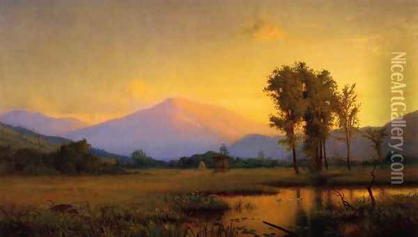 Sunset, Mt. Washington Oil Painting - Lemuel D. Eldred