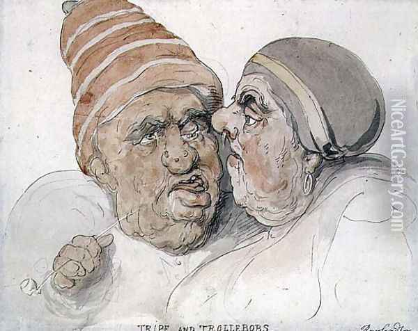 Tripe and Trollebobs Oil Painting - Thomas Rowlandson