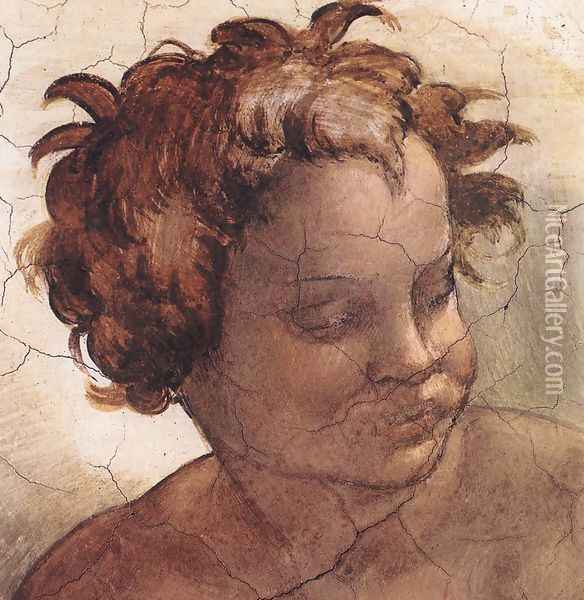 Joel (detail-2) 1509 Oil Painting - Michelangelo Buonarroti