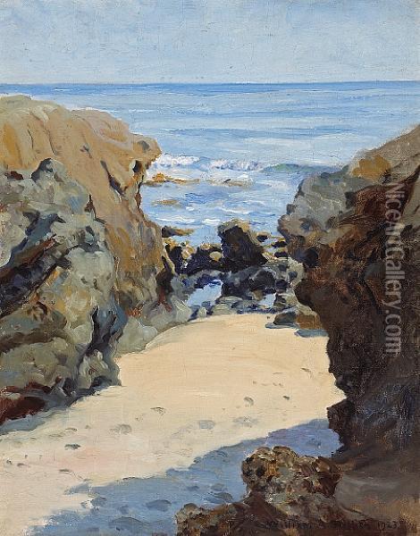 Along The Rocky Shore Oil Painting - William Alexander Griffith
