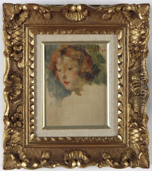 Portrat Einer Jungen Frau Oil Painting - Lucien Rene Mignon