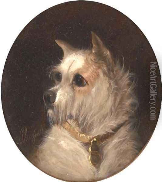 A terrier Oil Painting - George Armfield