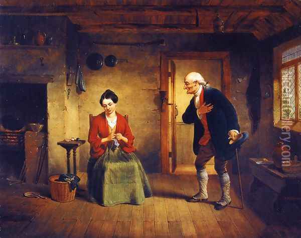 The Rejected Suitor Oil Painting - Francis W. Edmonds