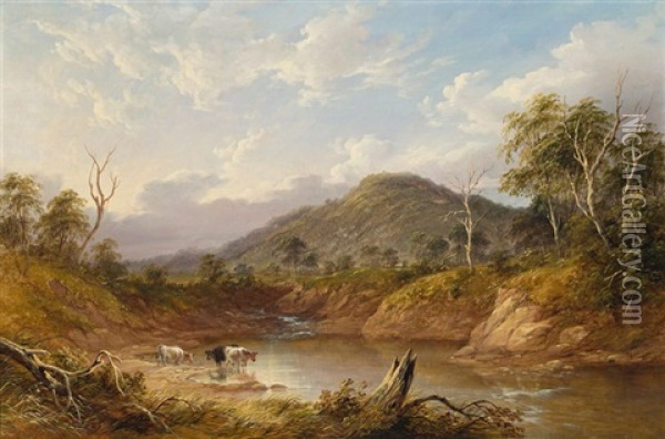 Riddells Creek, Mount Macedon, Vic Oil Painting - James Howe Carse