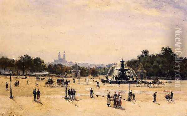 Place de la Concord Oil Painting - Stanislas Lepine