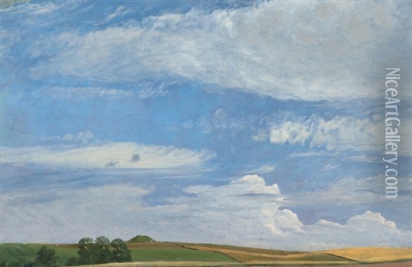 Driving Clouds Oil Painting - Carl Frederik Peder Aagaard