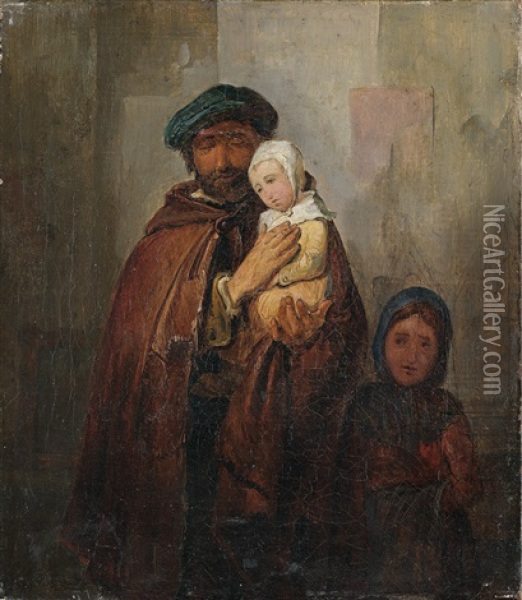 Die Familie Oil Painting - Giuseppe Moricci