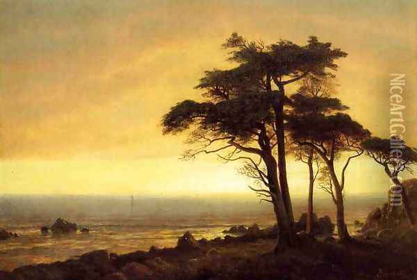 California Coast Oil Painting - Albert Bierstadt
