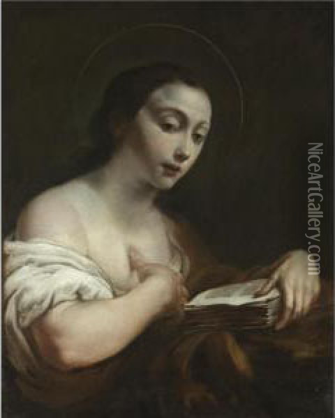 The Penitent Magdalene Oil Painting - Giuseppe Maria Crespi