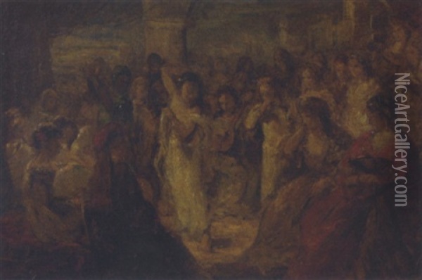 Salome's Dance Of The Seven Veils Oil Painting - Dirk Schaefer