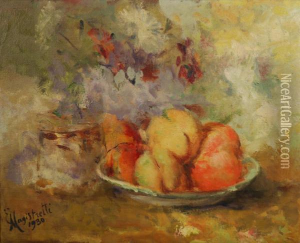 Natura Morta Con Frutta Oil Painting - Emilio Magistretti