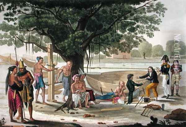 Boatyard near Kupang, Timor, plate 9 from 'Le Costume Ancien et Moderne' Oil Painting - Felice Campi