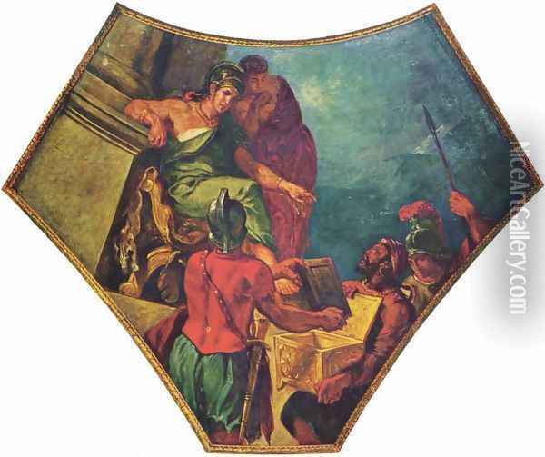 Alexander und die Epen Homers Oil Painting - Eugene Delacroix