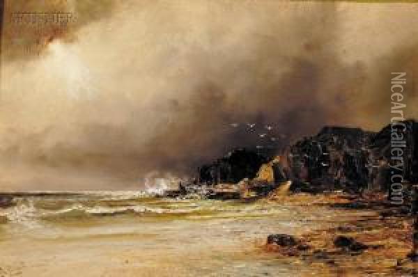 Coastal View Oil Painting - Alexander Charles Stuart
