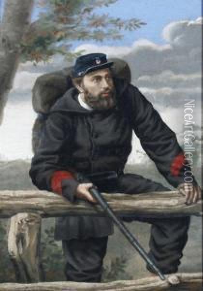 Soldato Oil Painting - E. Schmidt
