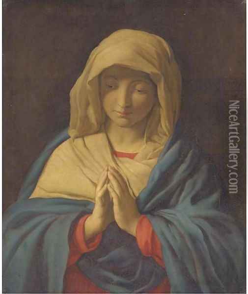 The Virgin at prayer Oil Painting - Giovanni Baptista Salvi, Called Sasseferroto