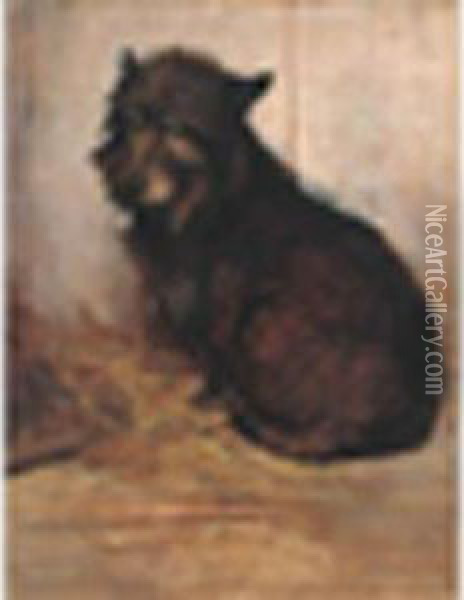 A Glencairnterrier Oil Painting - Samuel Fulton
