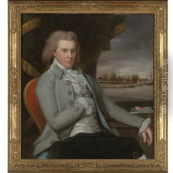 Portrait Of General Gershom Burr Of Bushwick (brooklyn), New York Oil Painting - Ralph Eleaser Whiteside Earl