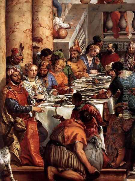 The Marriage at Cana (detail) 3 Oil Painting - Paolo Veronese (Caliari)
