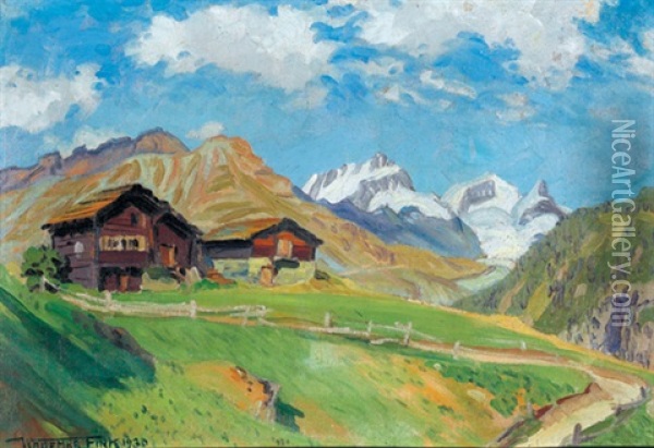 Sommertag Bei Zermatt Oil Painting - Waldemar Theophil Fink