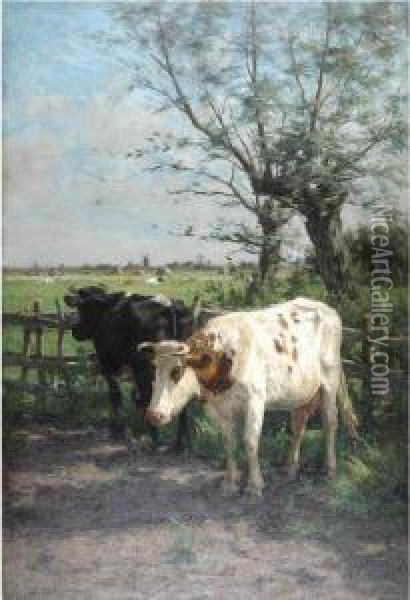Out To Pasture Oil Painting - Herman Wolbers