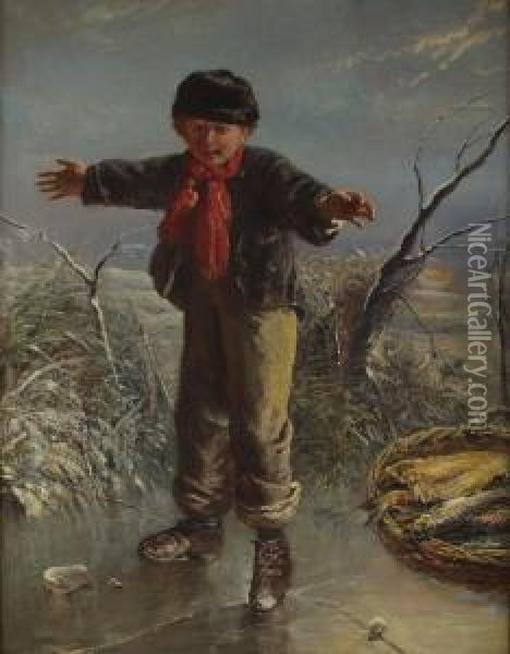 The Young Fisherman Oil Painting - Frederick Thomas Underhill