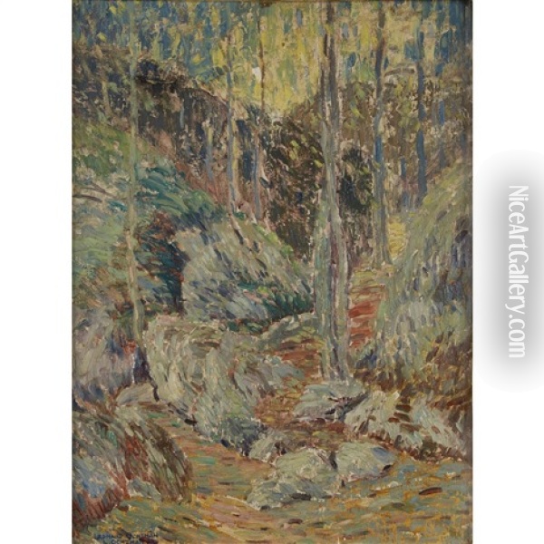 The Upland Trail Oil Painting - Leonard Ochtman