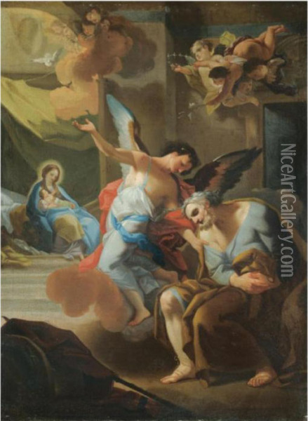 Joseph's Dream Oil Painting - Corrado Giaquinto