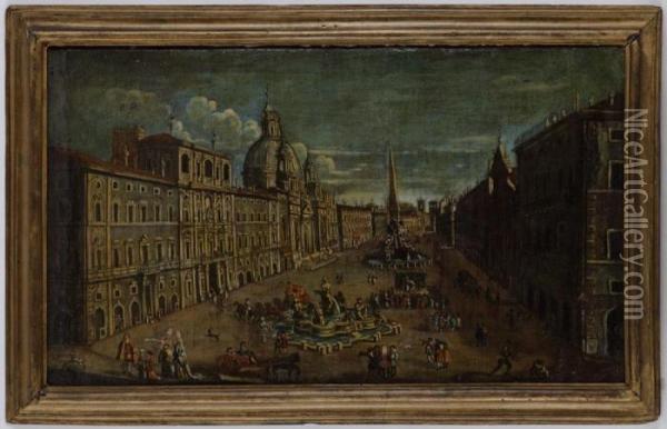 Place Navone, Rome Oil Painting - Francesco Guardi
