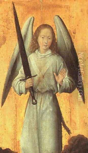 The Archangel Michael c. 1479 Oil Painting - Hans Memling