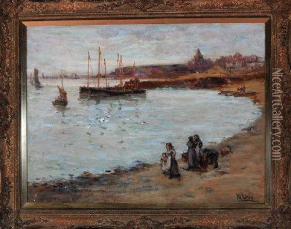 St. Monans Harbour Oil Painting - John William Gilroy