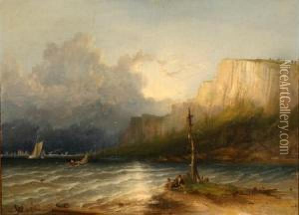 Storm Clearing Off The North River Oil Painting - James Hamilton