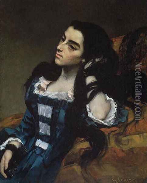 A Spanish Woman, 1855 Oil Painting - Jean-Baptiste-Camille Corot