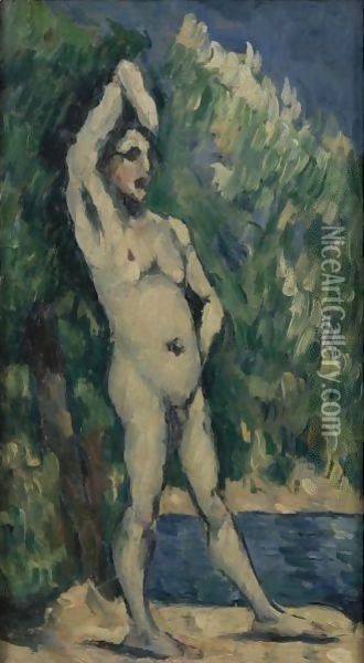 Baigneur Debout Oil Painting - Paul Cezanne