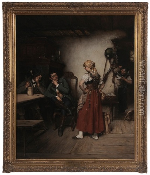 The Flirtation Oil Painting - Edmund Herger