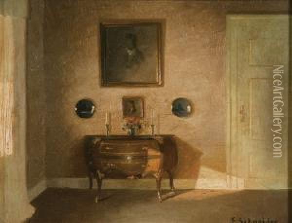 Interior Scene Oil Painting - Emile Schneider