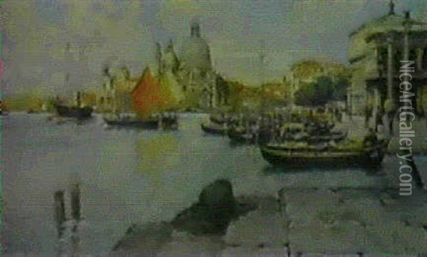 Venice Oil Painting - George Sherwood Hunter