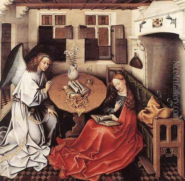 Annunciation Oil Painting - Robert Campin