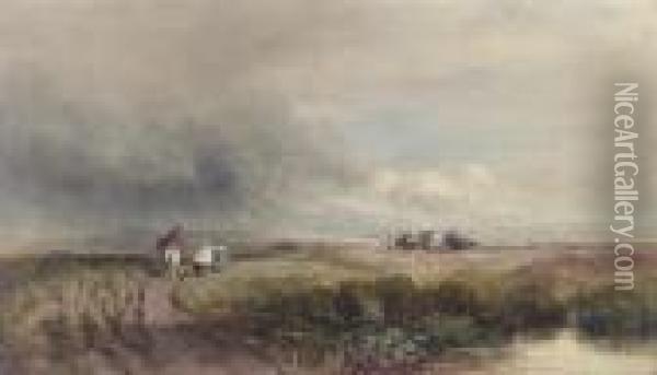 Returning Home Oil Painting - David I Cox