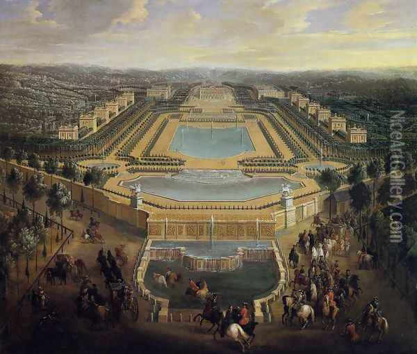 View of the Chateau of Marly 1725 Oil Painting - Pierre-Denis Martin