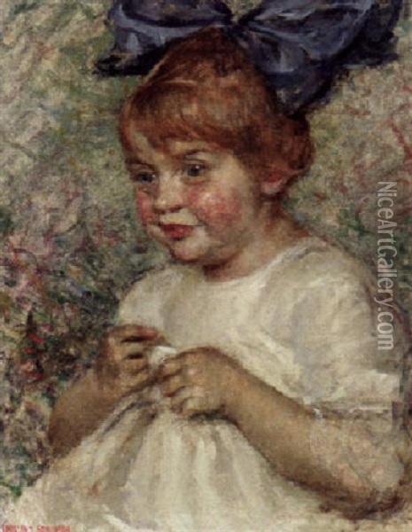 Kinderportrait Oil Painting - George Crosland Robinson