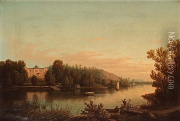 Rosendal Castle Oil Painting - Carl Abraham Rothsten