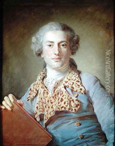 Portrait of Jean Georges Noverre Oil Painting - Jean-Baptiste Perronneau