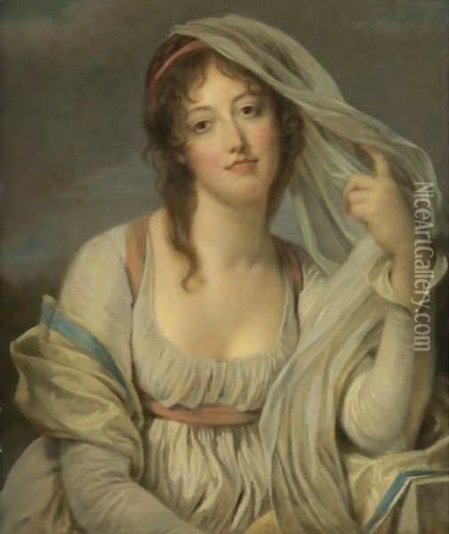 Portrait Of Madame Van Westrenen Of Tremaat Oil Painting - Jean Baptiste Greuze