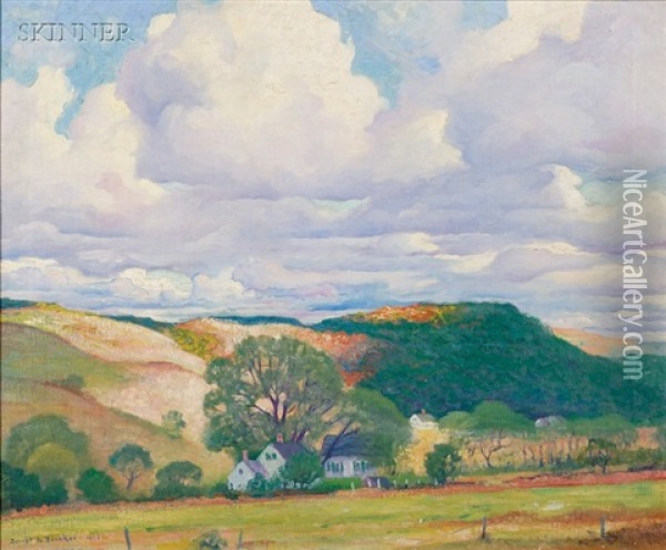 October In Long Neck/a View Of Truro, Massachusetts Oil Painting - Gerrit Albertus Beneker