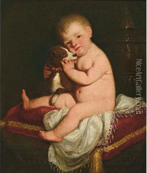 Fanciullo Con Cangnolino Oil Painting - (Alessandro) Padovanino (Varotari)
